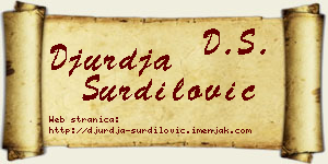 Đurđa Šurdilović vizit kartica